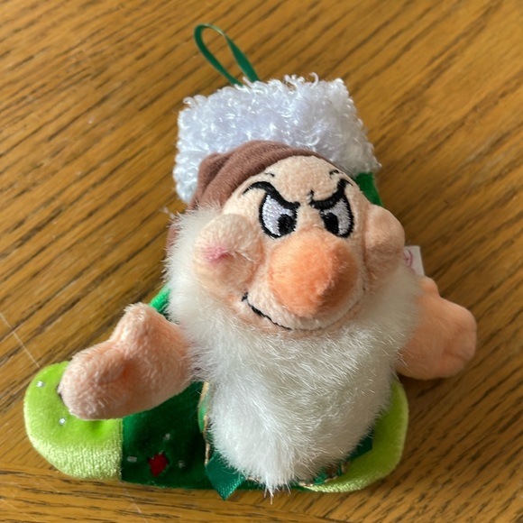 Disney Store Exclusive - Miniature Grumpy Dwarf Plush Christmas Stocking - Picture 1 of 2